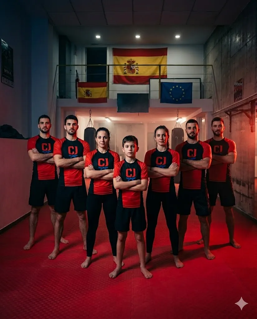Equipo de instructores de CJ Academia, artes marciales en Tudela